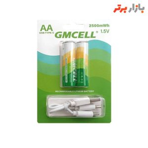 باتری قلمی قابل شارژ 2500 میلی آمپر مدل type C بسته 4 عددی (فست شارژ)
